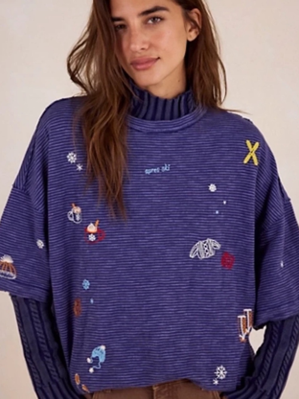 NWOT Free People We The Free Embroidered Camp Tee Size Medium